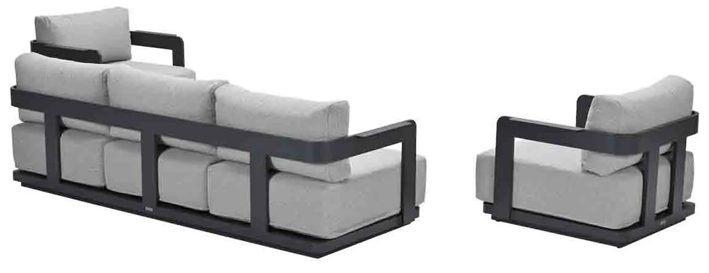 Garden Impressions Imperia loungeset 3-delig - donker grijs
