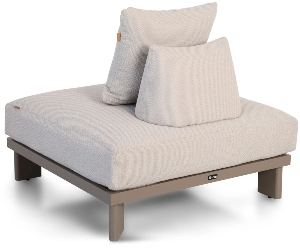 Loungeset tuin 6 personen Aluminium Taupe Santika Furniture Santika