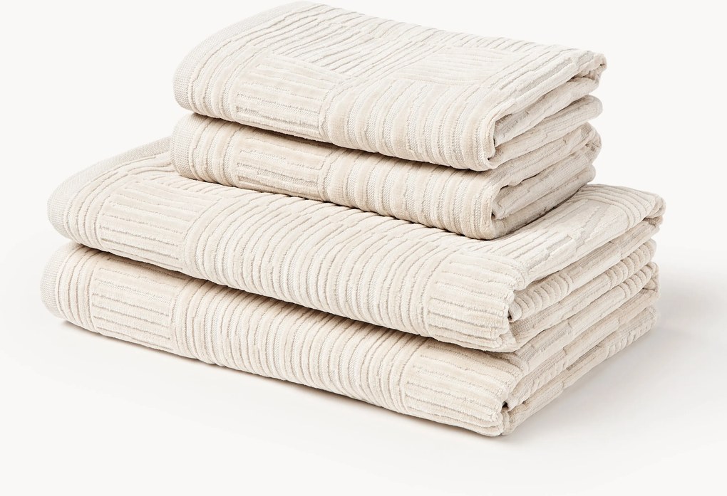 Fluwelen handdoekenset Petra, in verschillende setgroottes