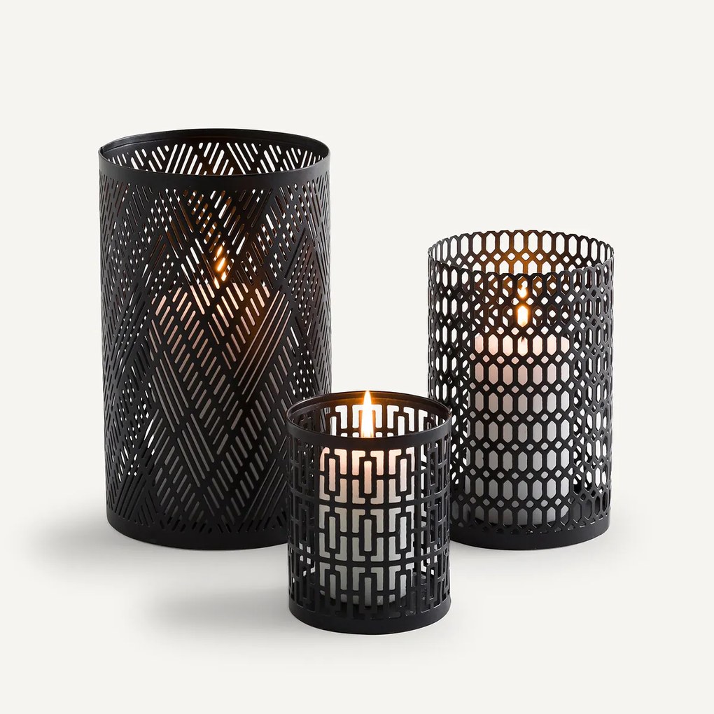 Metalen kaarshouders, Bataglia (set van 3)