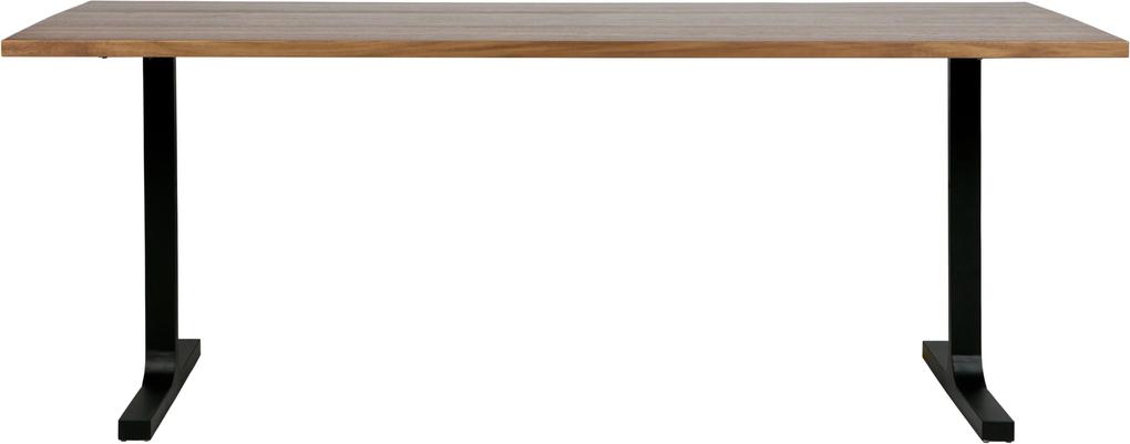 WOOOD | Eettafel Jimmy hoogte 75.1 cm x breedte 200 cm x diepte 90 cm naturel eettafels metaal, walnoot fineer tafels meubels | NADUVI outlet