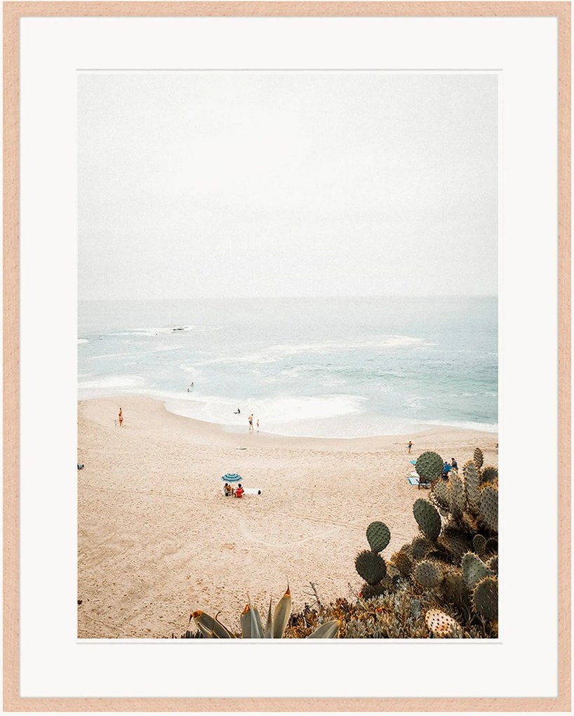 Ingelijste digitale print Soft Beach