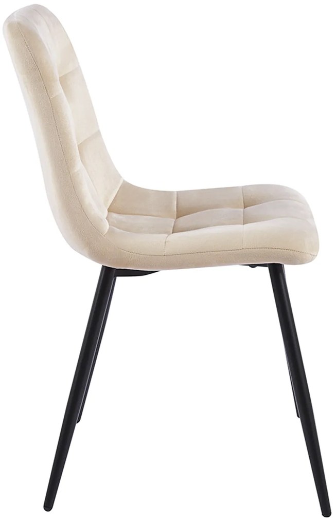 Set 4 Stoelen Stuhl Fluweel