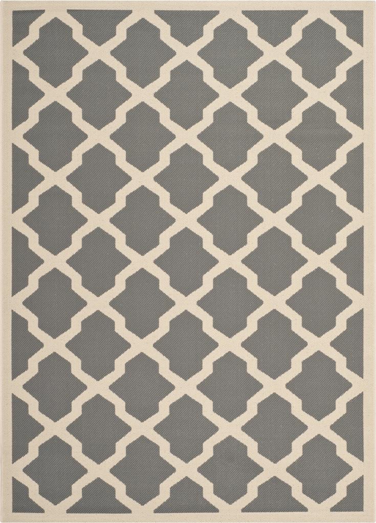 Safavieh | In- & outdoor vloerkleed Samanna 160 x 230 cm antraciet, beige vloerkleden polypropyleen vloerkleden & woontextiel vloerkleden