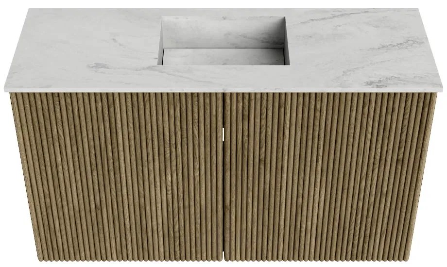 Mondiaz Joya DLux 70cm toiletmeubel dusk met wastafel faye midden zonder kraangat opalo