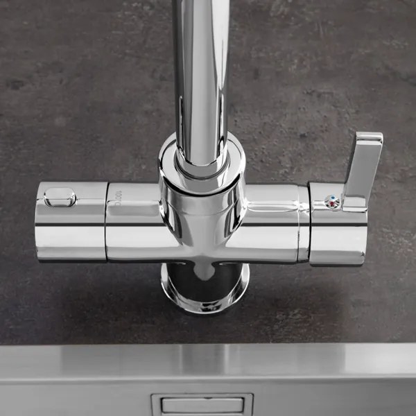 Selsiuz kokend water kraan met titanium single boiler en C-uitloopkraan chroom