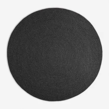 Ronde Tapijt Ø200 Cm In Polypropyleen Lisandra Grijs – Grafiet - Sklum