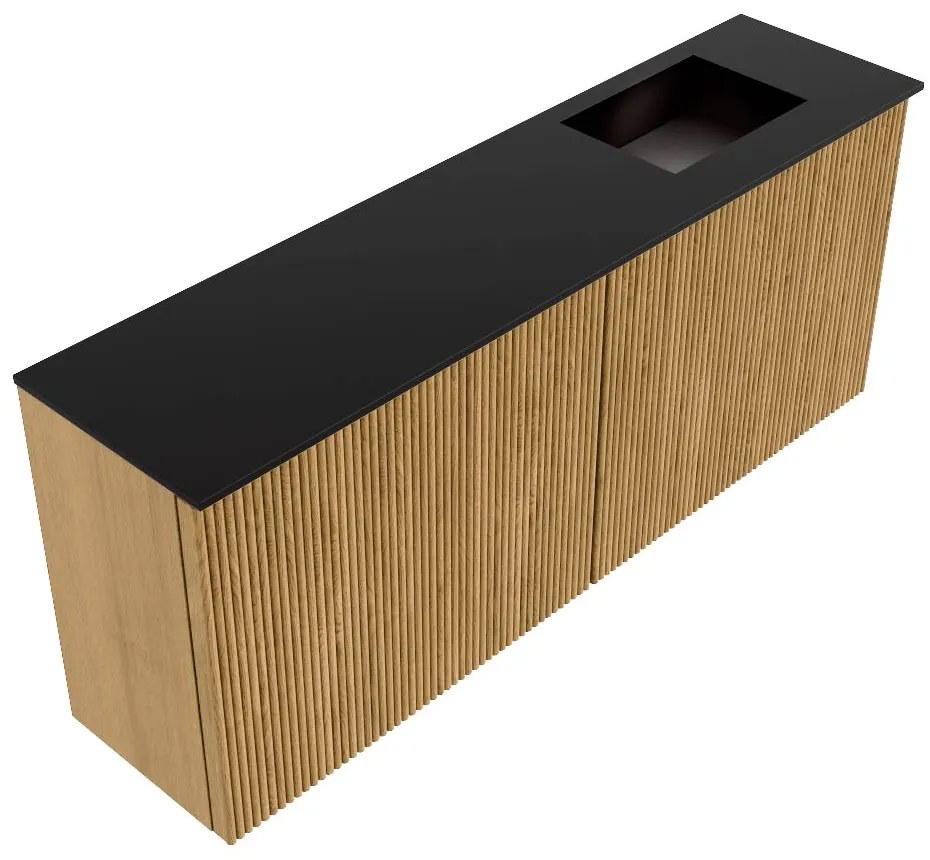 Mondiaz Joya 100cm toiletmeubel oak met wastafel faye rechts zonder kraangat urban