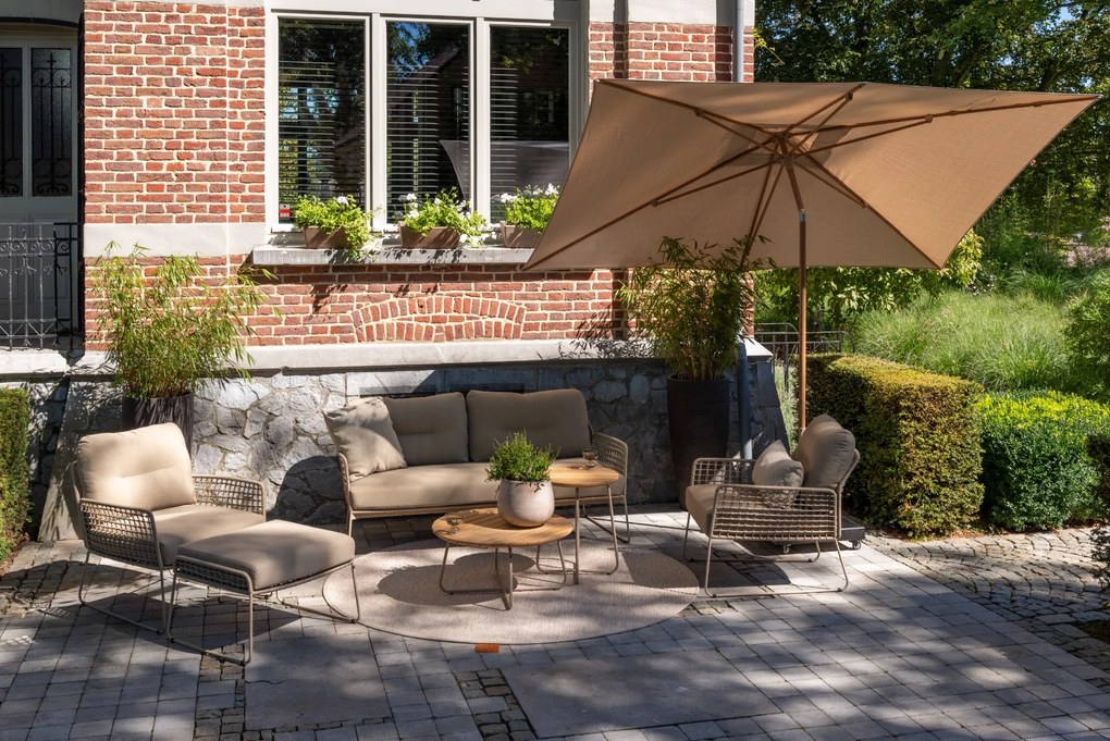4-Seasons Outdoor Azzurro stokparasol 200x300 cm - Woodlook/Sand