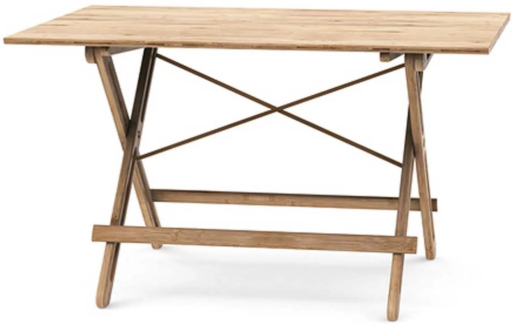We Do Wood Field table - Opklapbare eettafel - Bamboe hout - L130 x B90 x H75 cm- Eettafels - Eetkamertafel - Opklapbaar - Houten tafels - Scandinavisch design