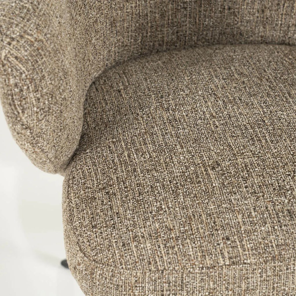 Eleonora Connor Fauteuil Draaibaar Bruine Stof