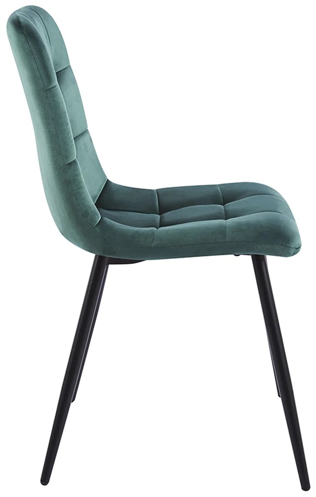 Set 4 Stoelen Stuhl Fluweel