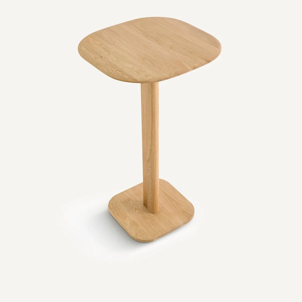 Hoge bistrotafel in massief eiken en ijzer, Gallina ontwerp, MONCEAU