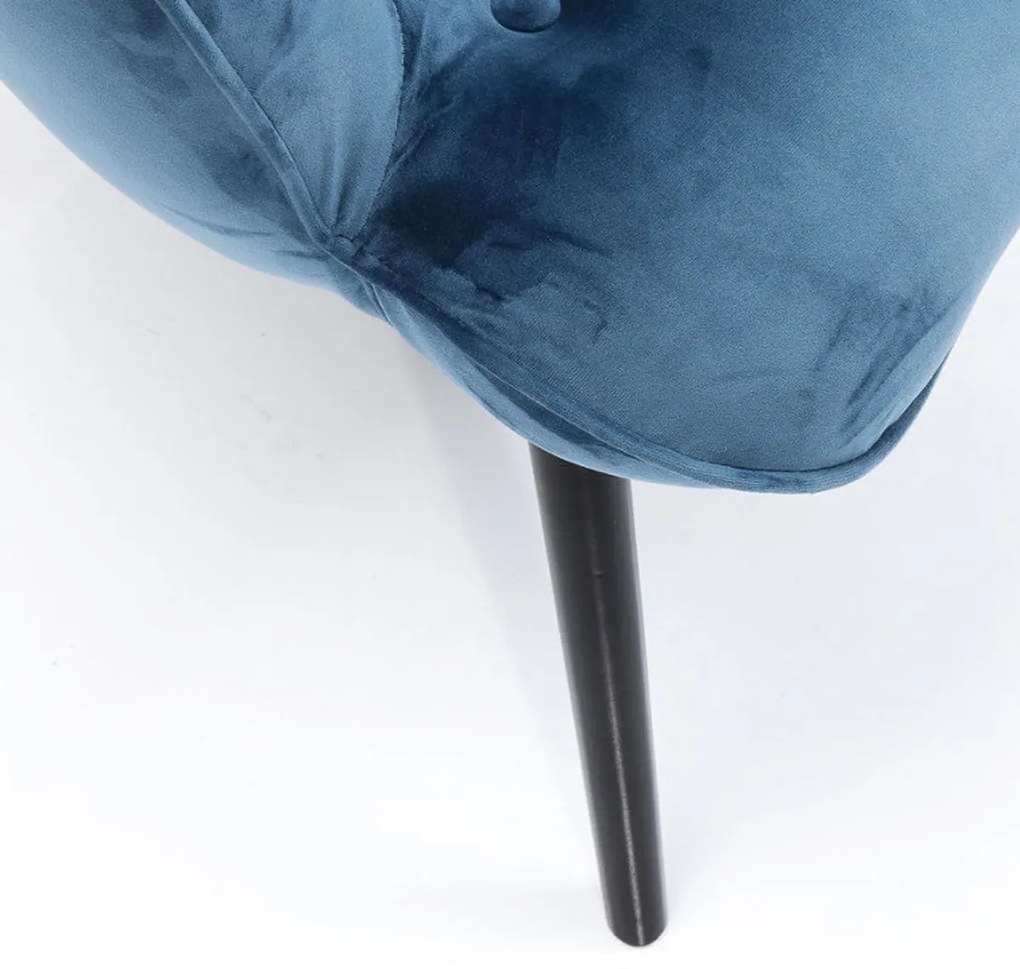 Kare Design Vicky Velvet Oorfauteuil Fluweel Blauw