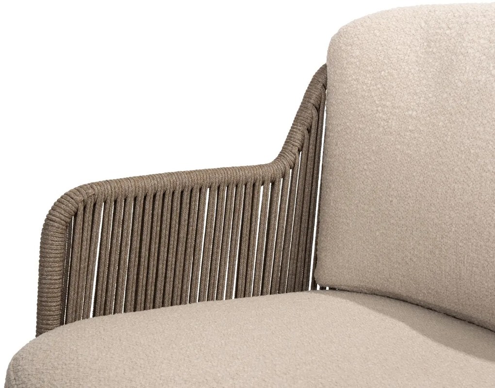 4 Seasons Outdoor Bernini tuinset terre met Prado tafel met barrelvormig blad 240 cm Tuinset bruin weerbestendig