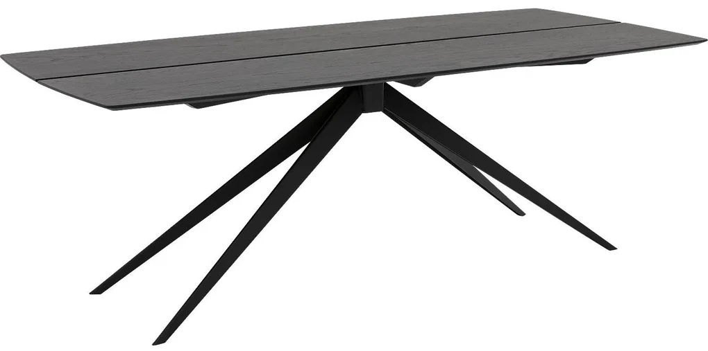 Goossens Excellent Eettafel Floyd, Semi rechthoekig 220 x 100 cm met split