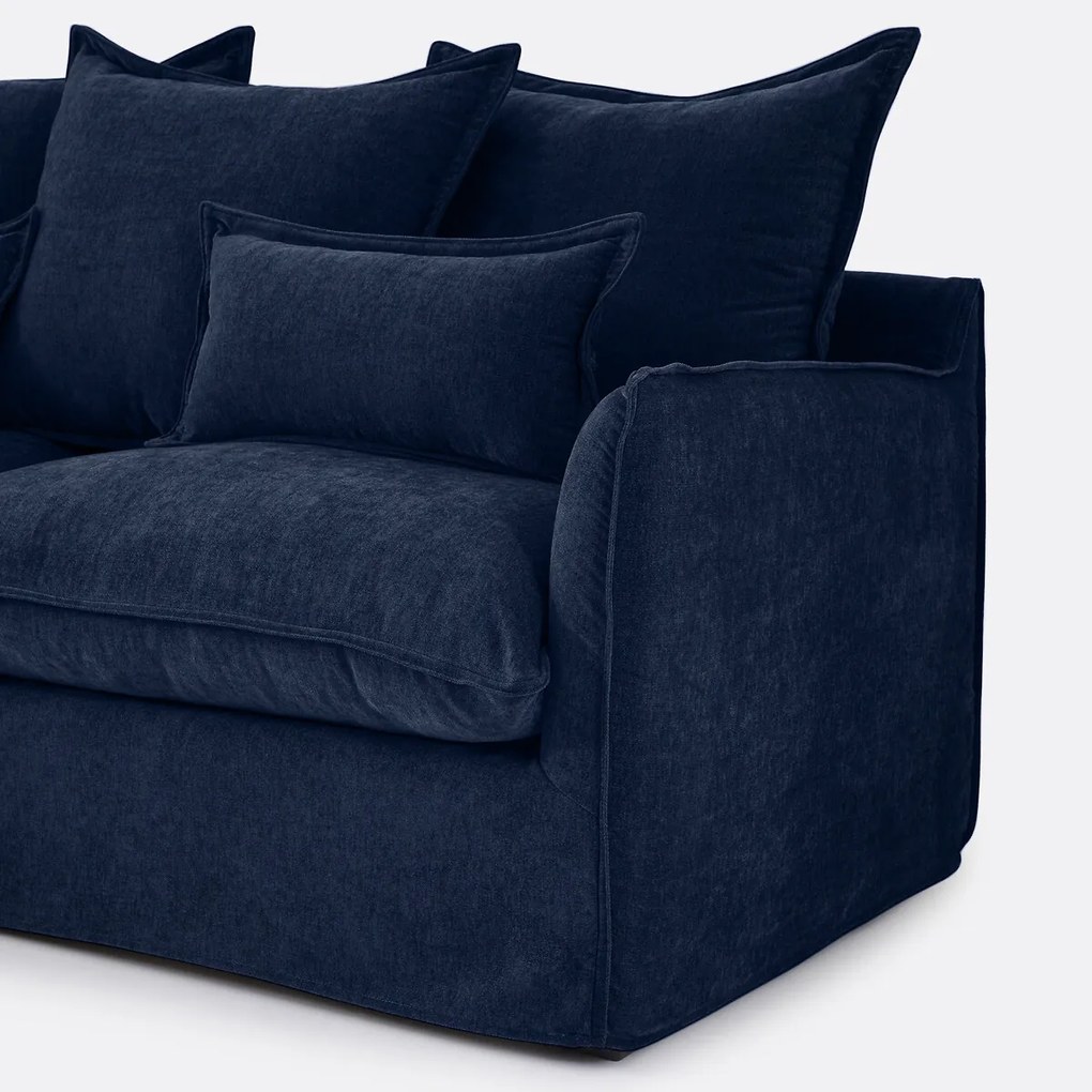Hoekbank links, omvormbaar, afneembare hoes, 4-zits, gemêleerd polyester, ODNA
