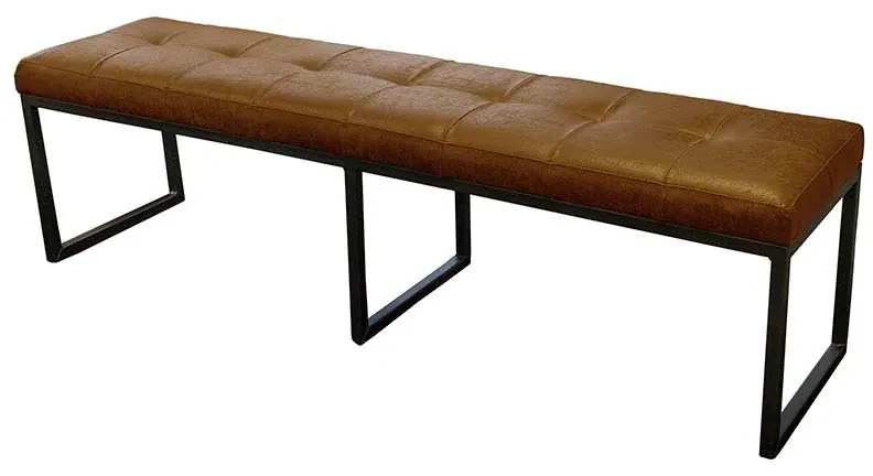 Eetkamerbank - Atlanta - leer Colorado cognac 03 - 200 cm