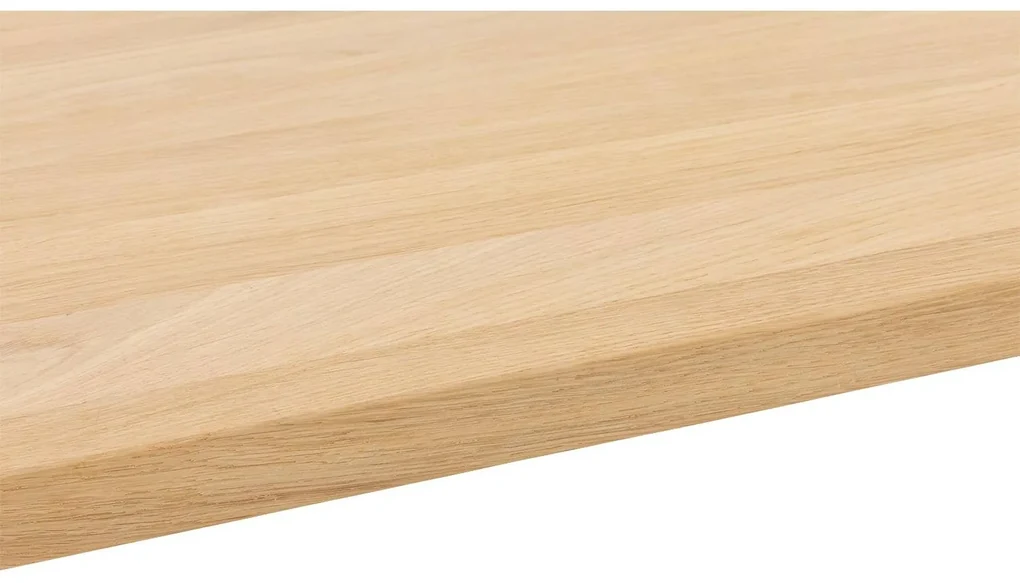 Goossens Bijzettafel Quinze, hout eiken onbewerkt, modern design, 110 x 50 x 50 cm