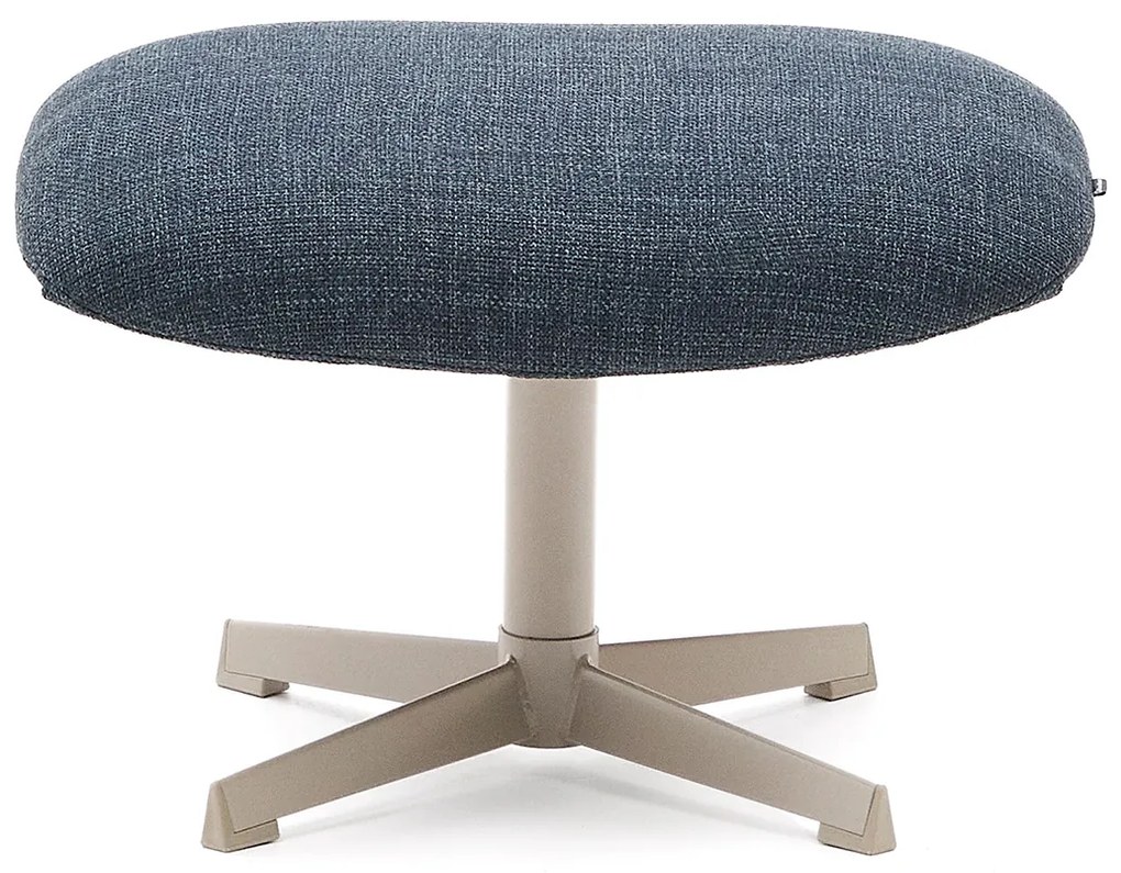 Kave Home Jaspe Fauteuil Voetenbankje Blauw