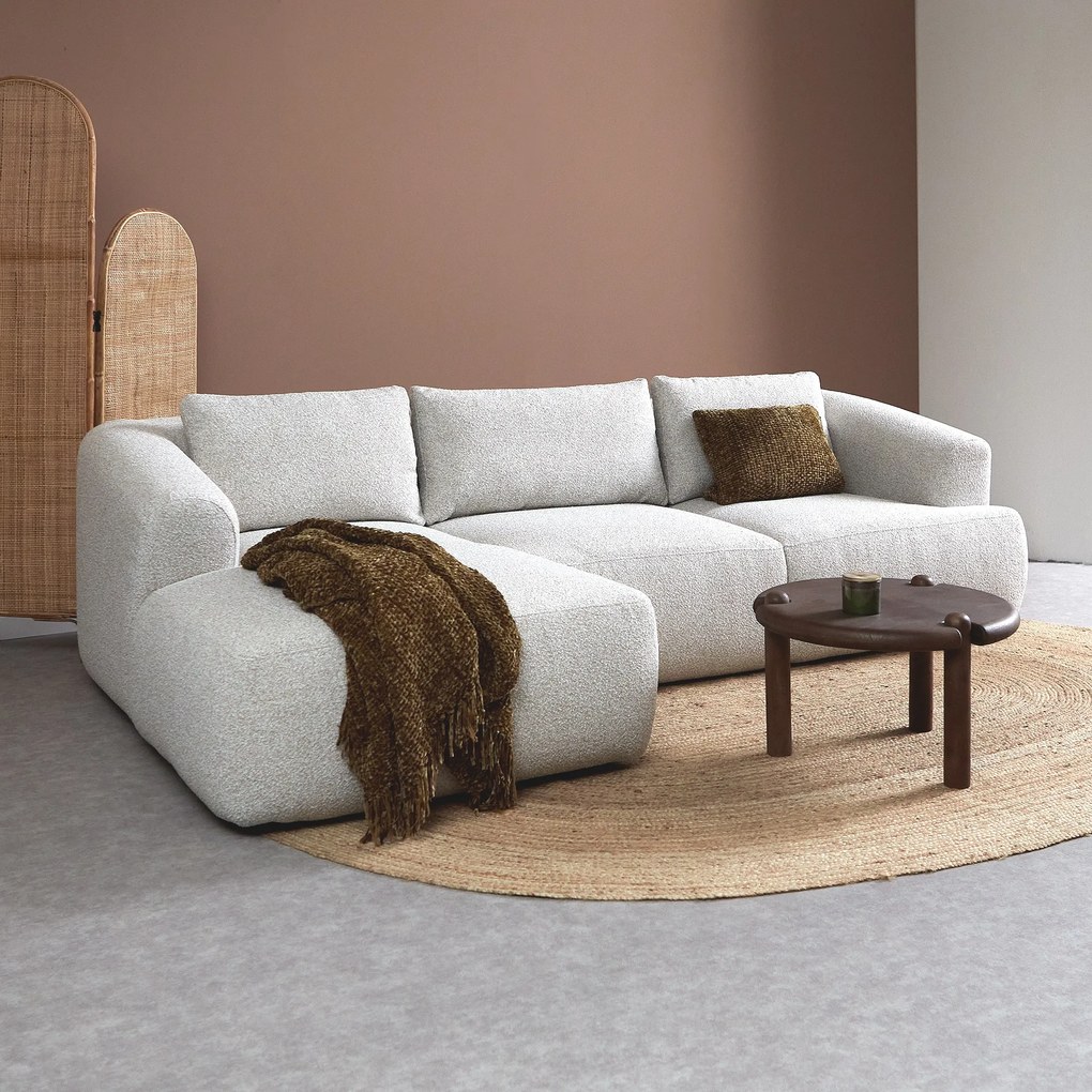 Beige Designbank Hoek Links