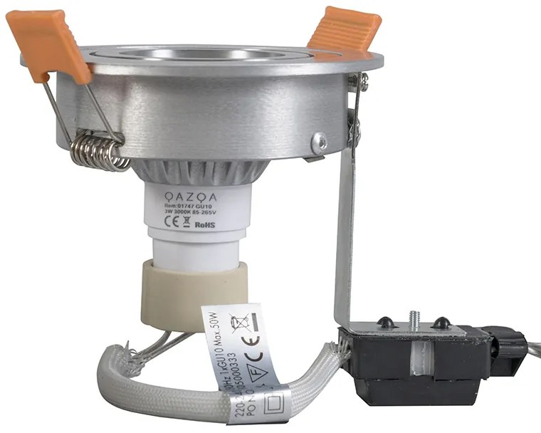 Smart Moderne inbouwspot staal incl. Wifi GU10 lichtbron - Rondoo Modern GU10 Binnenverlichting Lamp