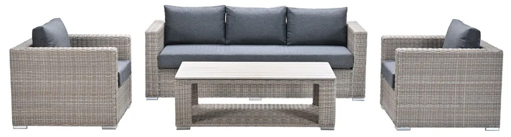 Garden Impressions Tennessee loungeset 4-delig vintage willow - texfiber