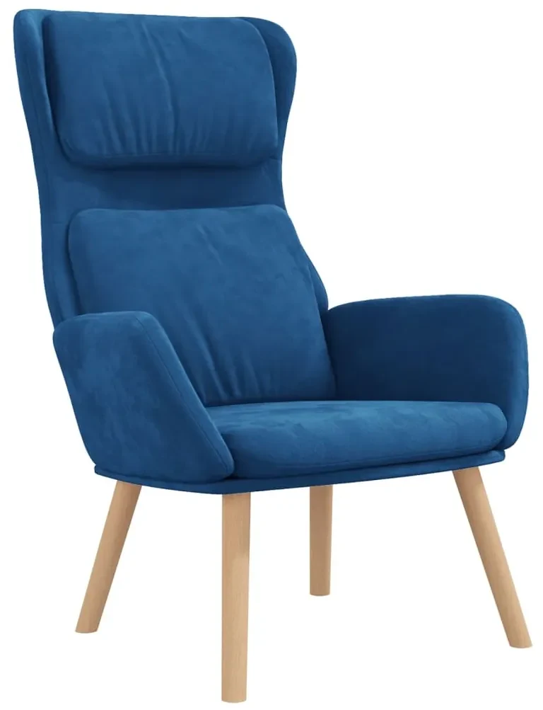 vidaXL Relaxstoel fluweel blauw