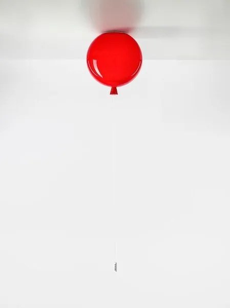 Brokis - Plafondlamp Memory Rood glanzend / Zilver Glas