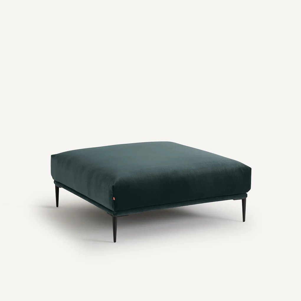 XL fluwelen poef, Oscar, ontwerp Emmanuel Gallina