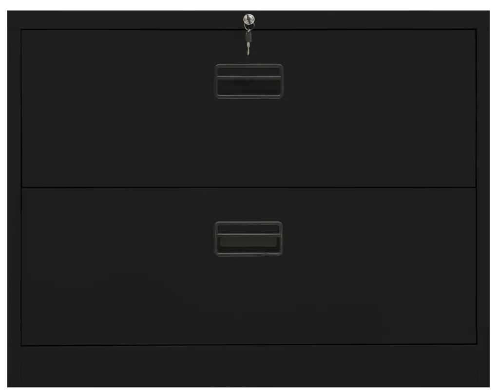 vidaXL Archiefkast 90x46x72,5 cm staal zwart