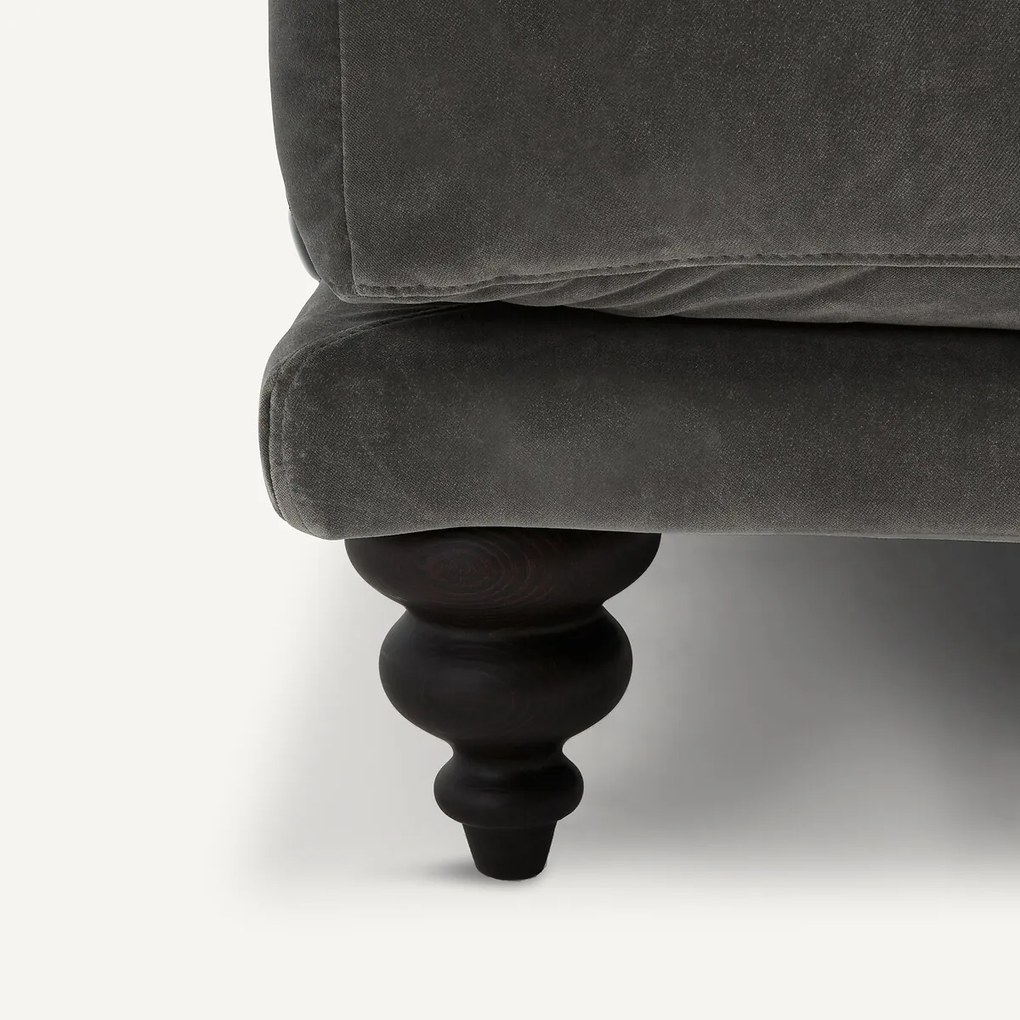 Longchair in fluweel, Lazare