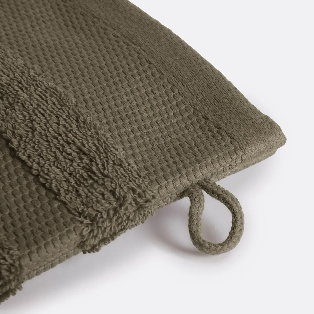 Set van 4 washandjes van gekamd katoenen van 600 g/m², KHEOPS