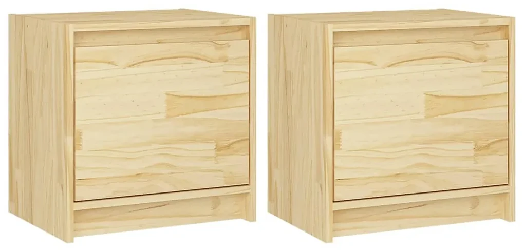 vidaXL Nachtkastjes 2 st 40x30,5x40 cm massief grenenhout