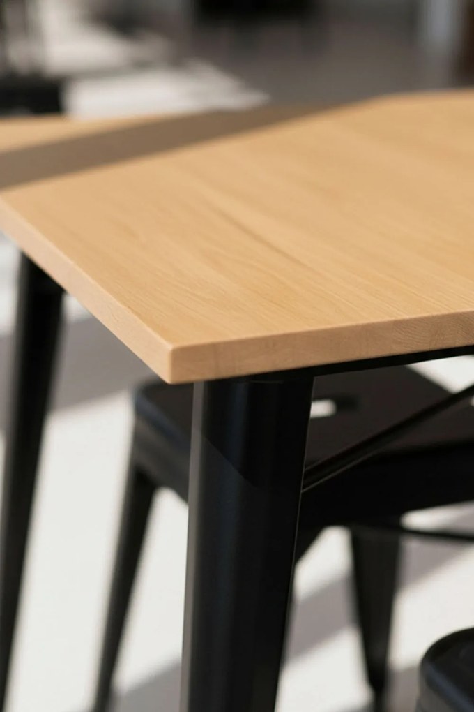 Torix Vierkante Tafel Natuurlijk Hout 70 cm