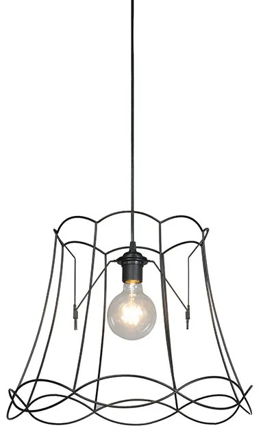 Retro hanglamp zwart 45 cm - Granny Frame
