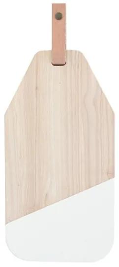 Limbo Kaasplankje - Incl. Leer - Hout - 40 x 21 cm - Wit