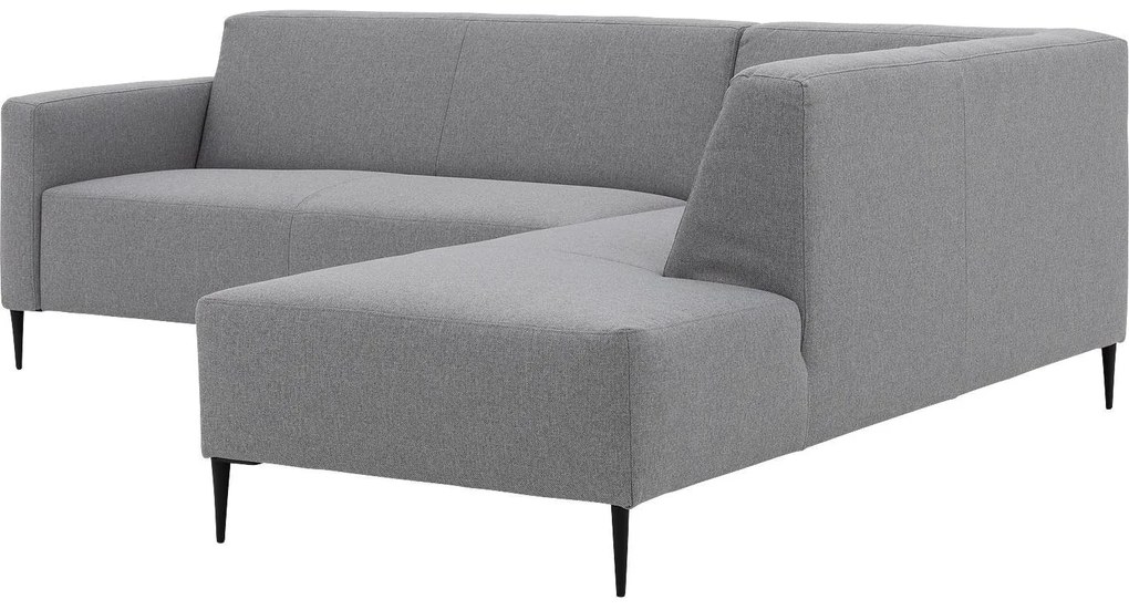 Goossens  Key West grijs, stof, 2,5-zits, modern design met ligelement rechts