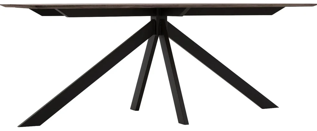 Goossens Excellent Eettafel Floyd, Semi rechthoekig 180 x 100 cm met split