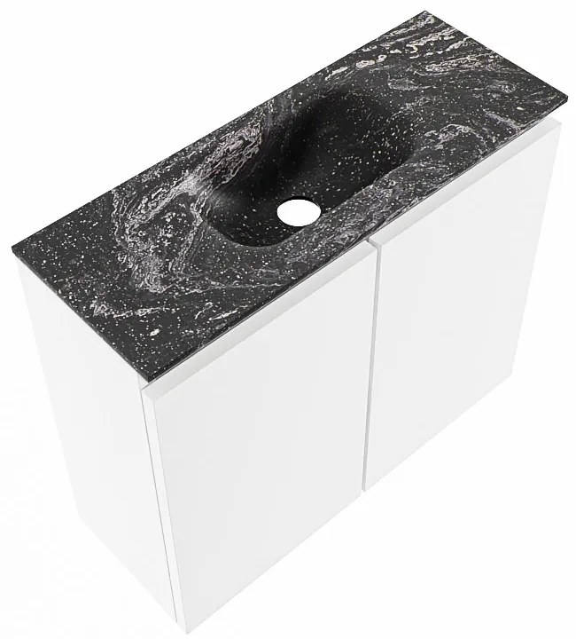 Mondiaz Ture DLux toiletmeubel 60cm talc met wastafel lava midden met kraangat