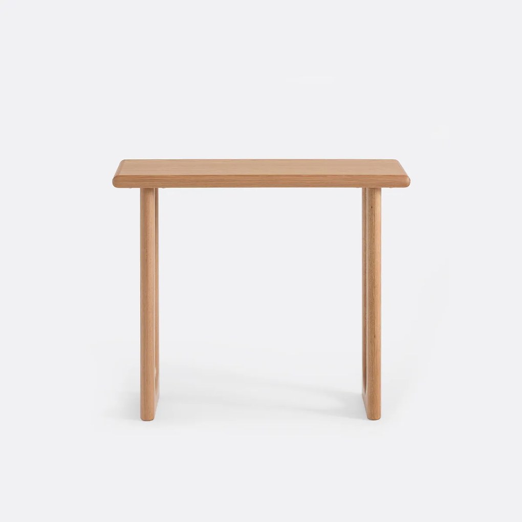 Wandtafel in massief eiken en eikenfineer, breedte 80 cm, Douve