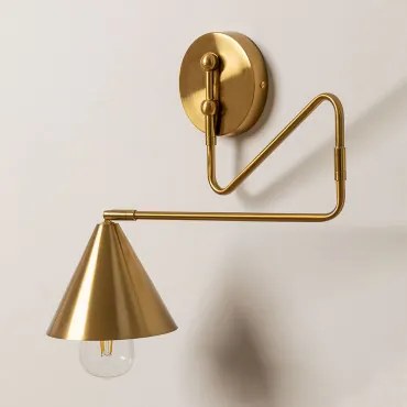 Fleka Goud Ijzeren Wandlamp Goud - Sklum