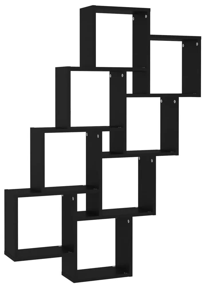 vidaXL Wandschap kubus 90x15x119 cm spaanplaat zwart
