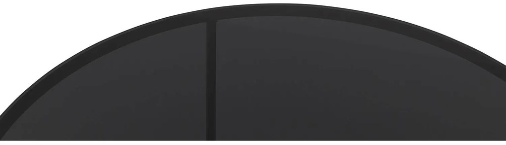 Goossens Salontafel Arendal rond, glas zwart, elegant chic, 90 x 39 x 90 cm