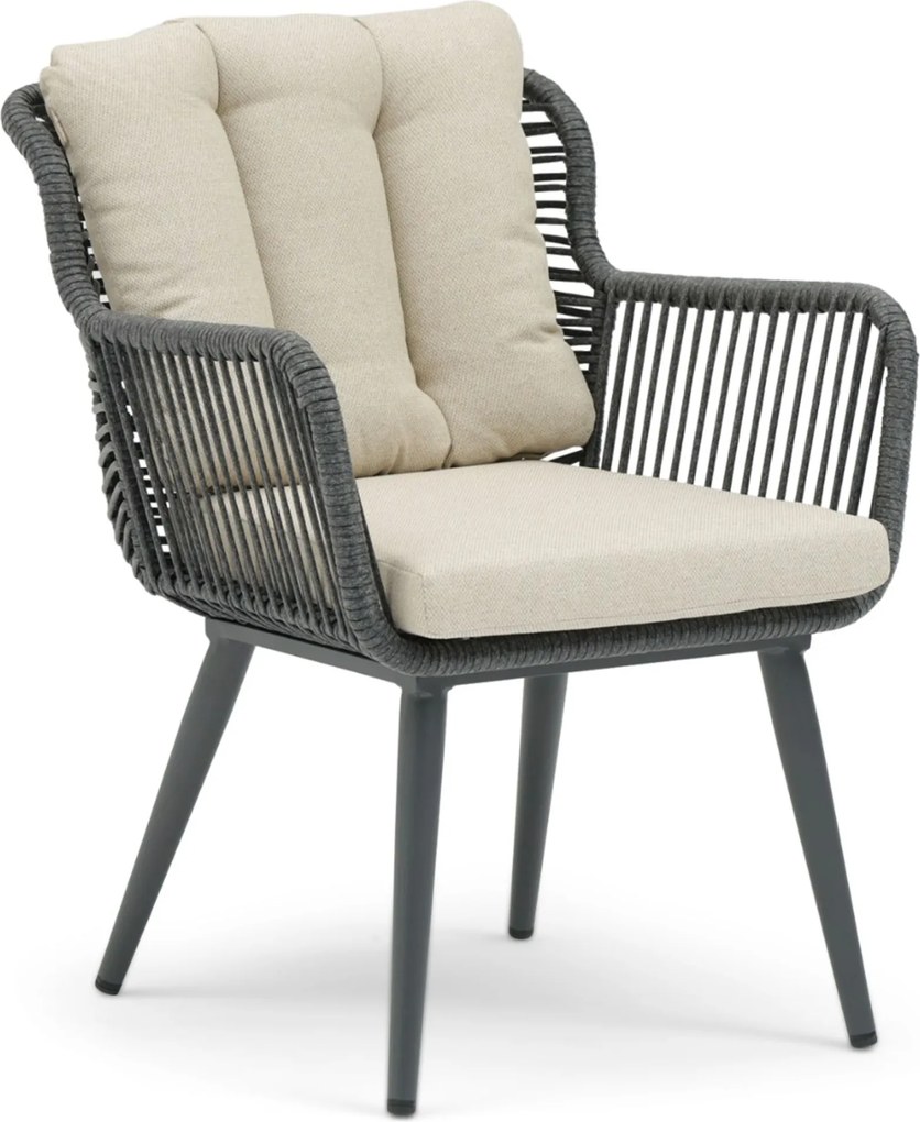 Tuinset 6 personen 240 cm Rope Grijs Coco Custa/Brookline