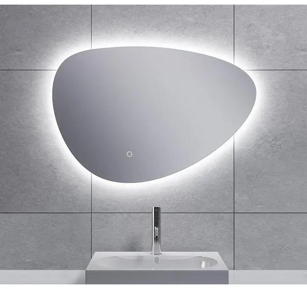 Wiesbaden Uovo Spiegel asymetrisch 70cm met spiegelverwarming met LED verlichting rondom dimbaar 38.4163