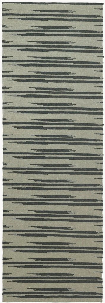 Handgeweven laagpolige wollen loper Aud