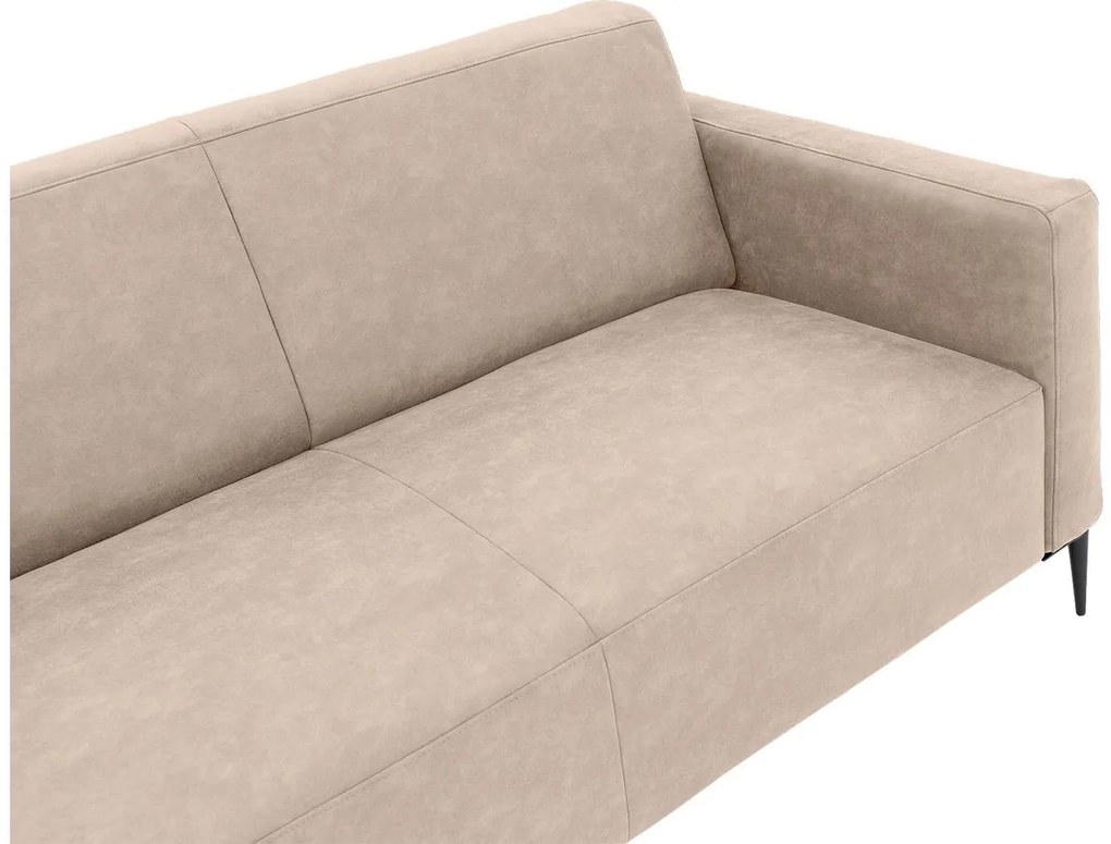 Goossens Key West beige, micro leer, 2,5-zits, modern design