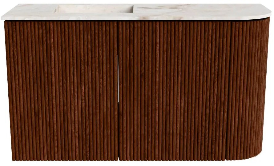 Mondiaz Joya DLux 70cm toiletmeubel ronding rechts ruby met wastafel faye links 1 kraangat frappe