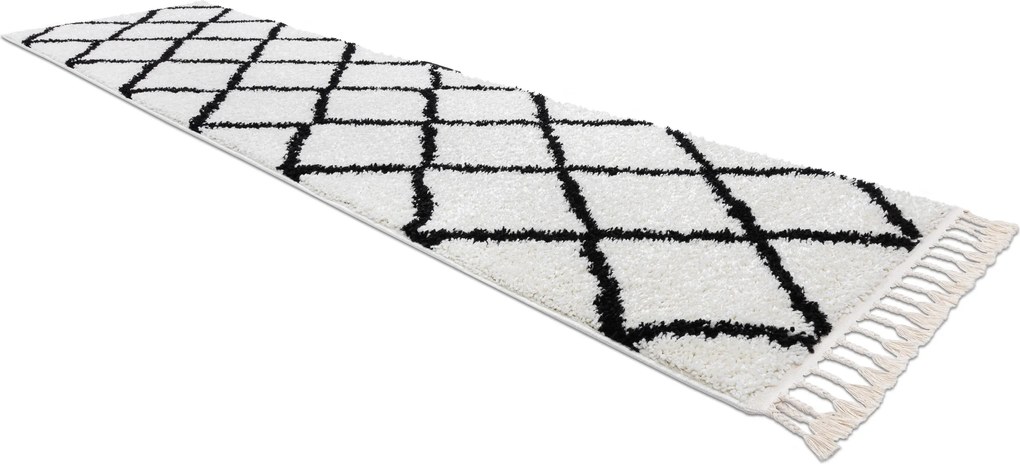 Tapijt, Vloerbekleding BERBER CROSS wit - voor keuken, naar de gang